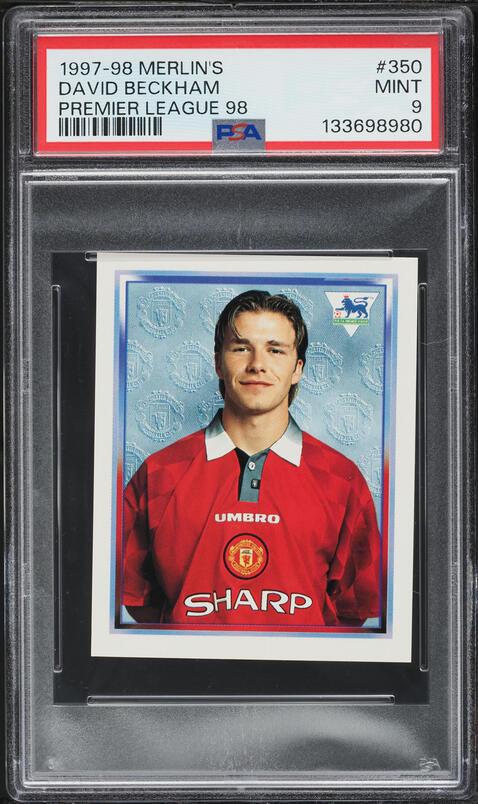 1996 Merlin Premier Gold England David Beckham ROOKIE #92 BGS 8 NM