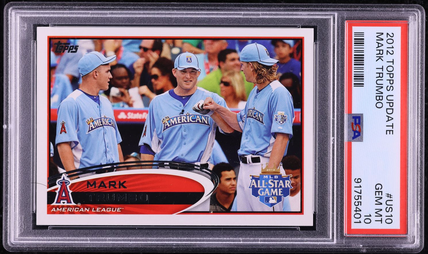 2012 Topps Update Mark Trumbo SP #US10 PSA 10 GEM MINT
