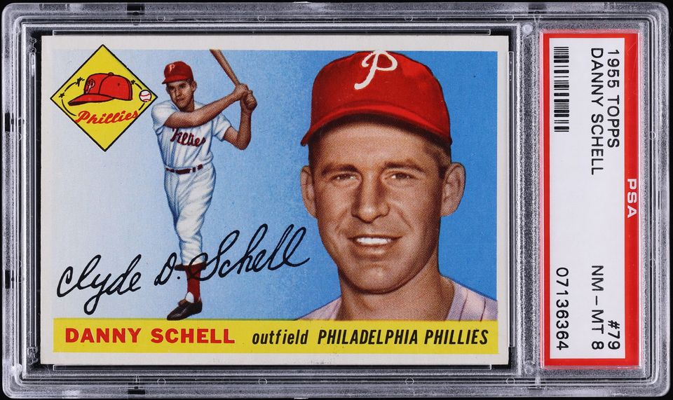 1955 Topps Danny Schell ROOKIE #79 PSA 8 NM-MT