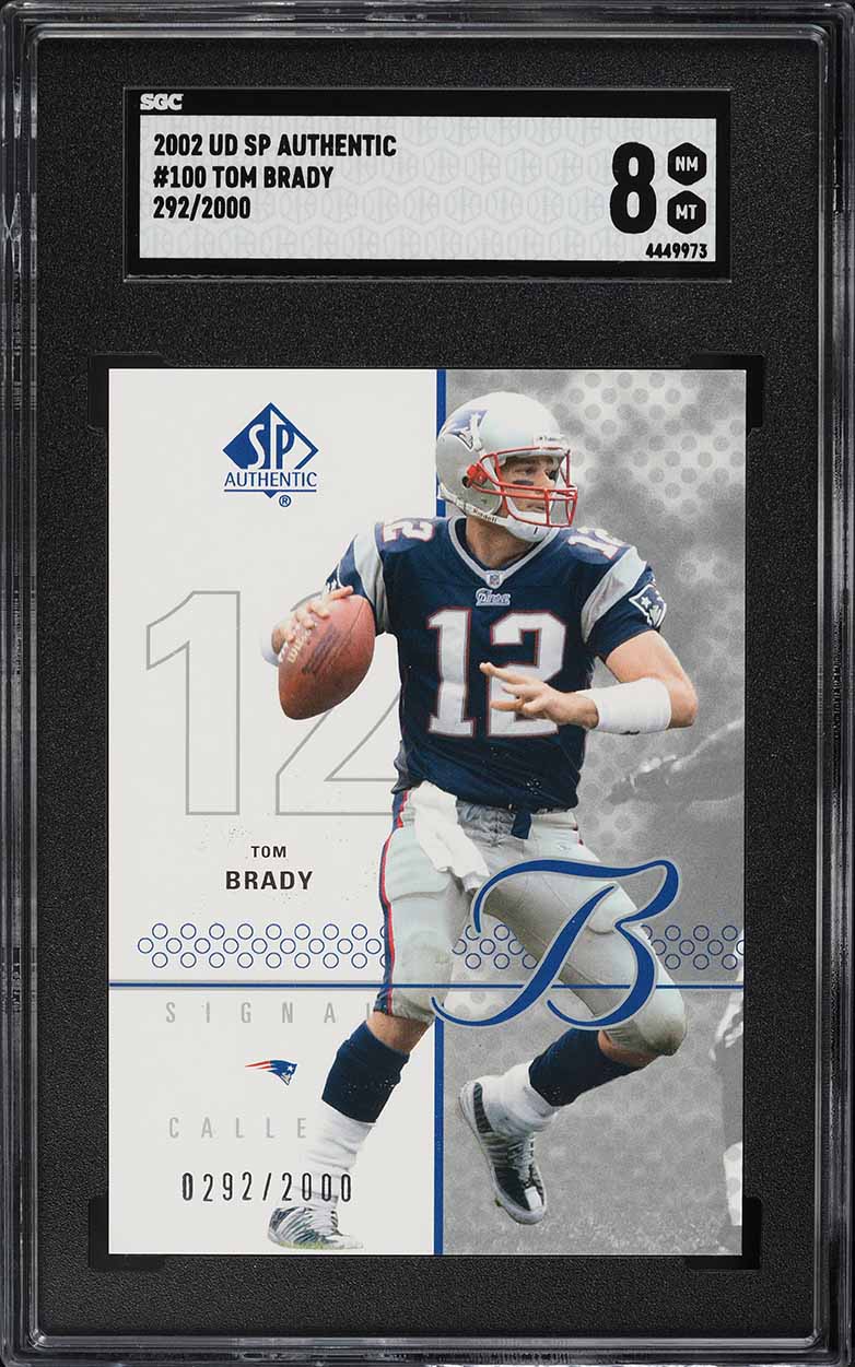 2002 SP Authentic Tom Brady /2000 #100 SGC 8 NM-MT