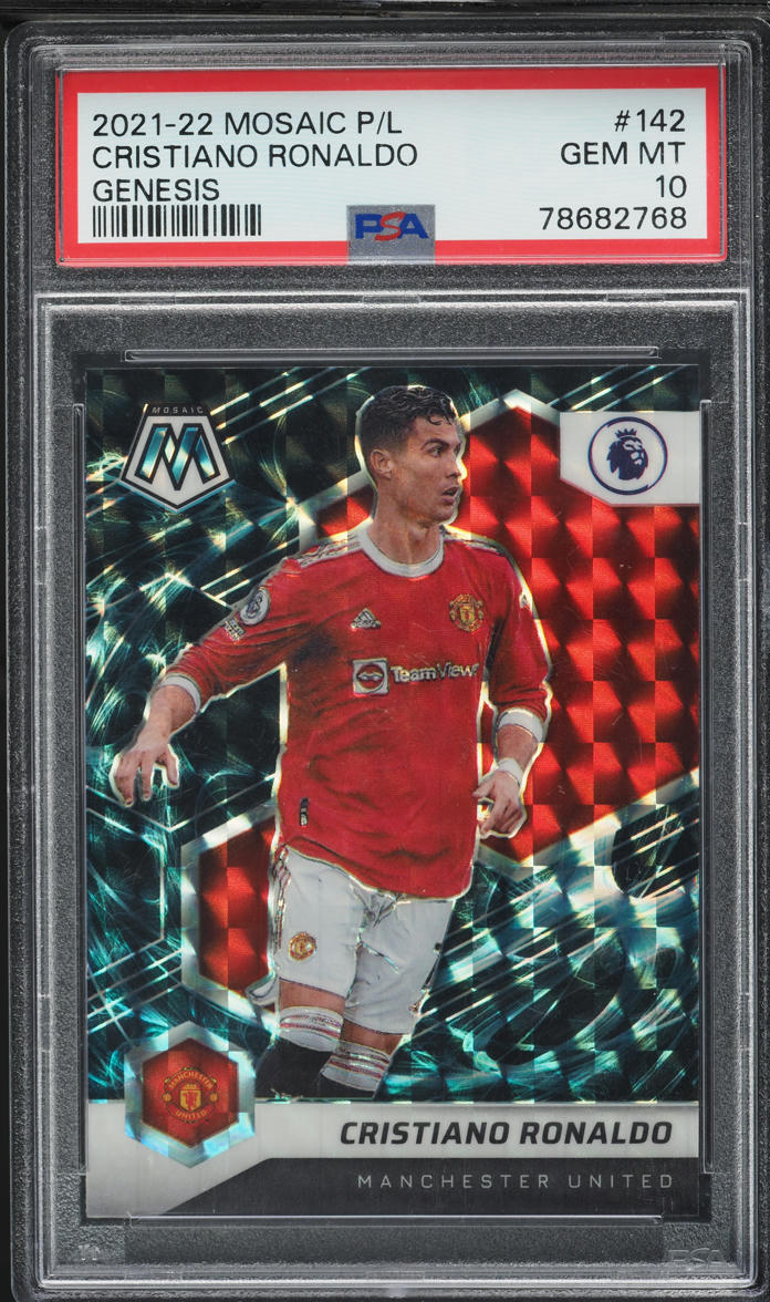 2021 Panini Mosaic Premier League Genesis Cristiano Ronaldo #142 PSA 10 GEM MINT