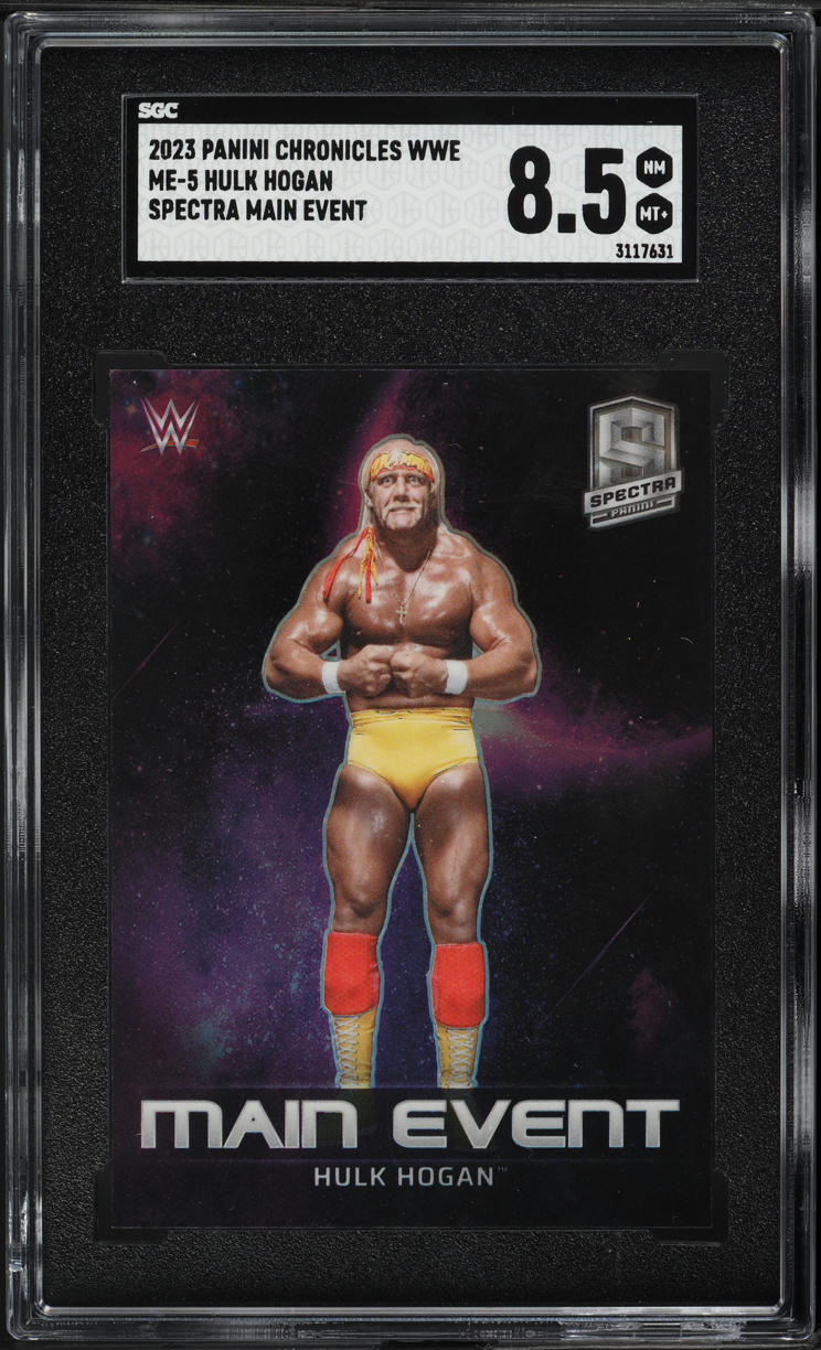 2023 Panini Chronicles WWE Spectra Main Event Hulk Hogan #ME-5 SGC 8.5 NM-MT+