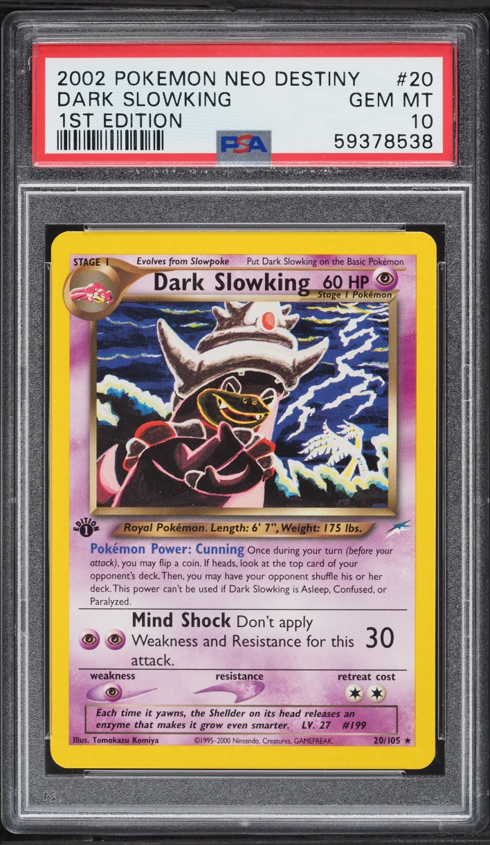2002 Pokemon Neo Destiny 1st Edition Dark Slowking #20 PSA 10 GEM MINT