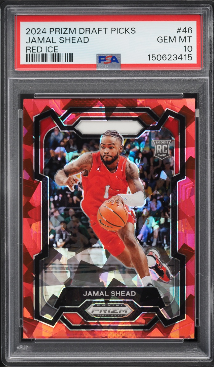 2024 Panini Prizm Draft Picks Red Ice Jamal Shead ROOKIE #46 PSA 10 GEM MINT