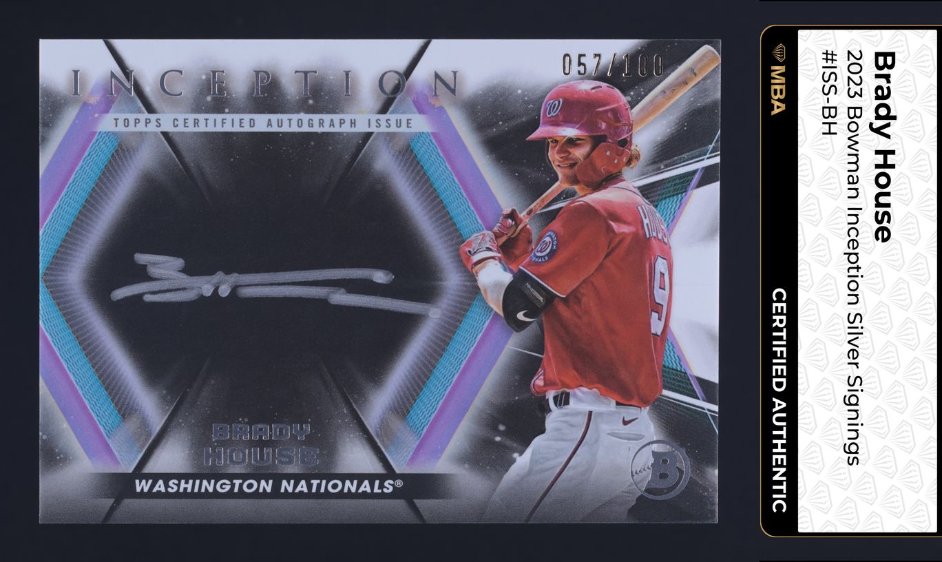 2023 Bowman Inception Silver Signings Brady House PROSPECT AUTO /100 #ISS-BH MBA AUTH