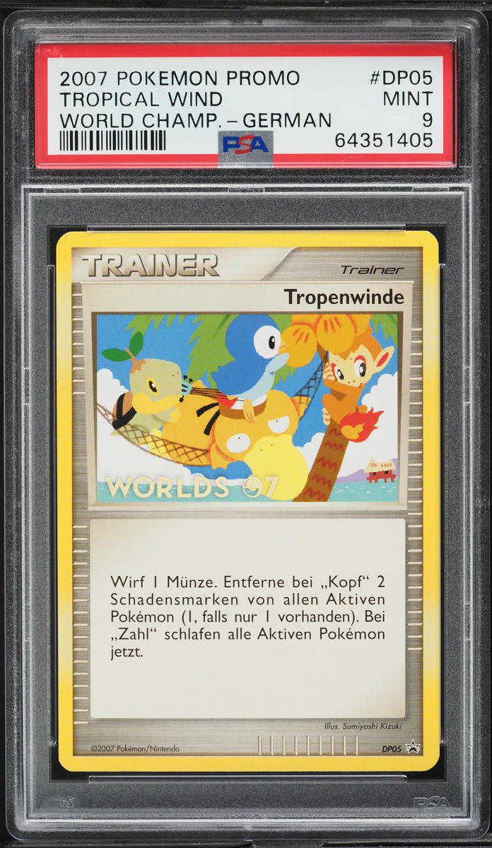 2007 Pokemon German World Championships Promo Tropical Wind #DP05 PSA 9 MINT