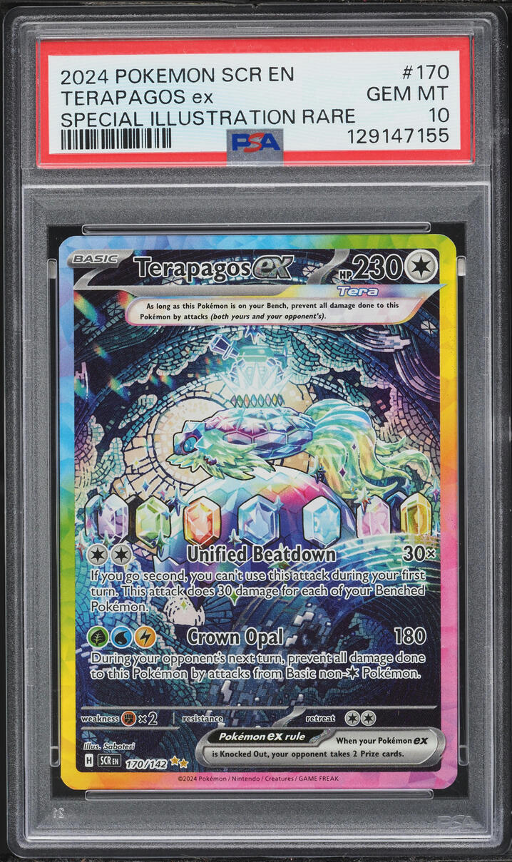 2024 Pokemon Scarlet & Violet Stellar Crown SIR Terapagos EX #170 PSA 10 GEM MINT