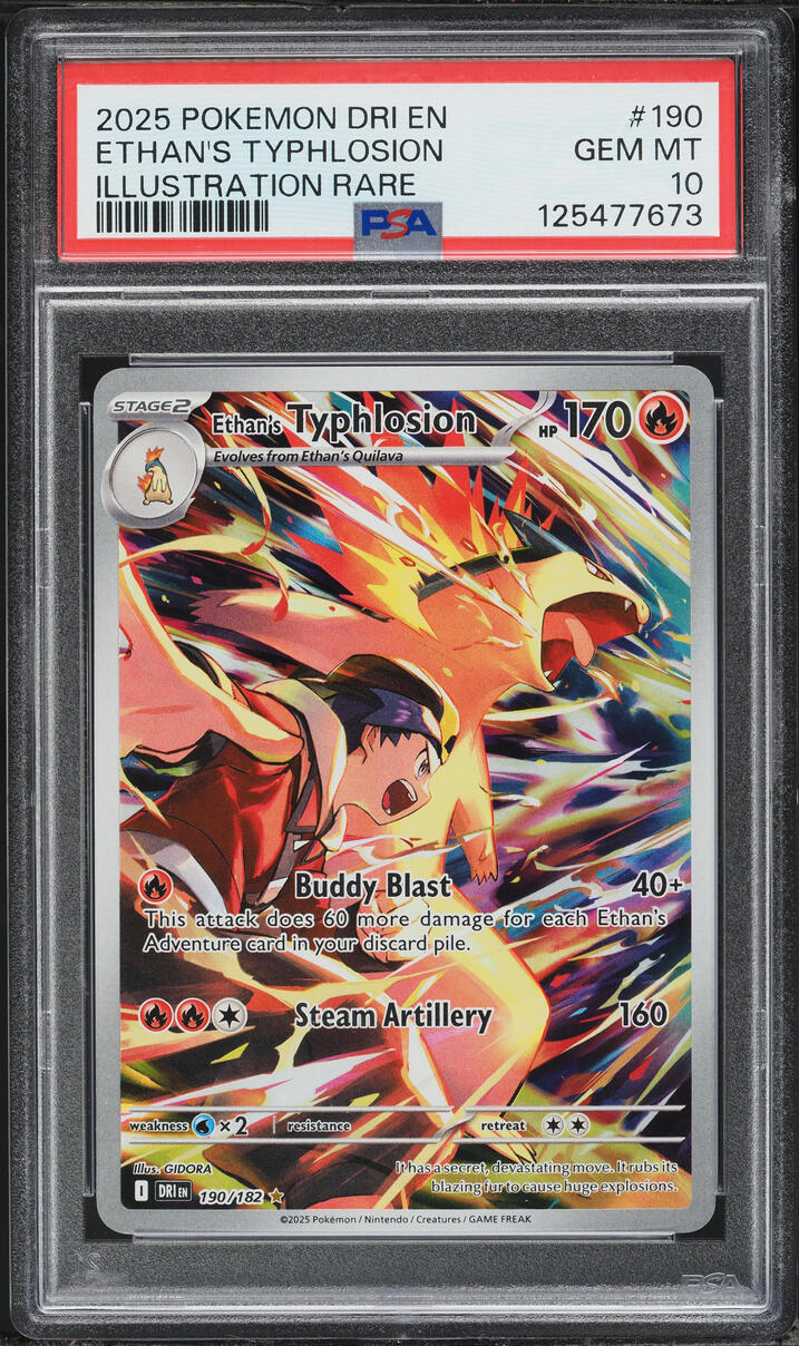 2025 Pokemon Scarlet & Violet Destined Rivals IR Ethan's Typhlosion #190 PSA 10 GEM MINT