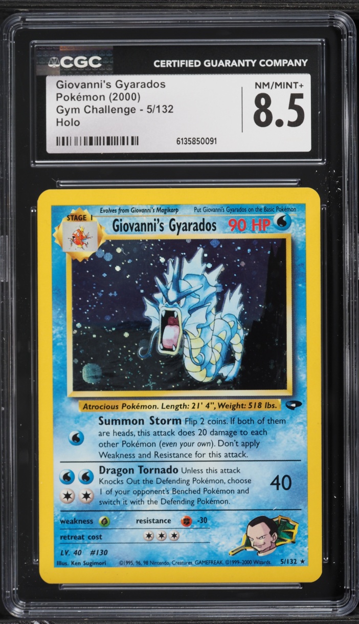 2000 Pokemon Gym Challenge Holo Giovanni's Gyarados #5 CGC 8.5 NM-MT+