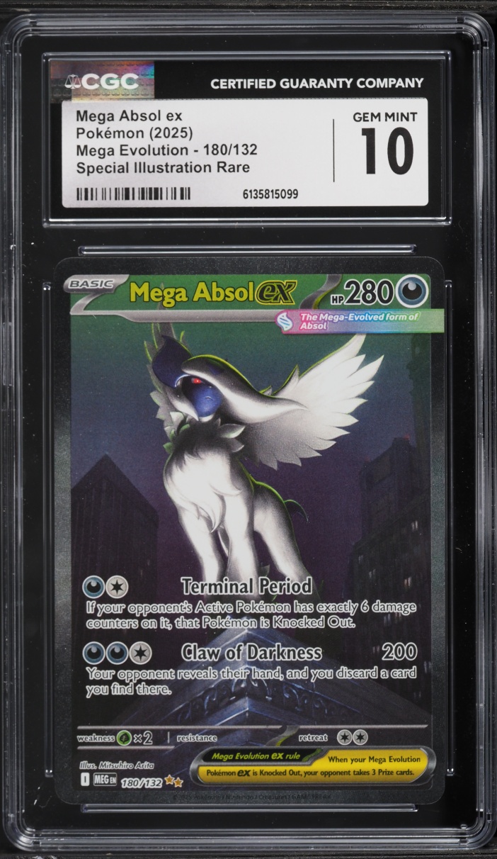 2025 Pokemon Mega Evolution SIR Mega Absol ex #180 CGC 10 GEM MINT