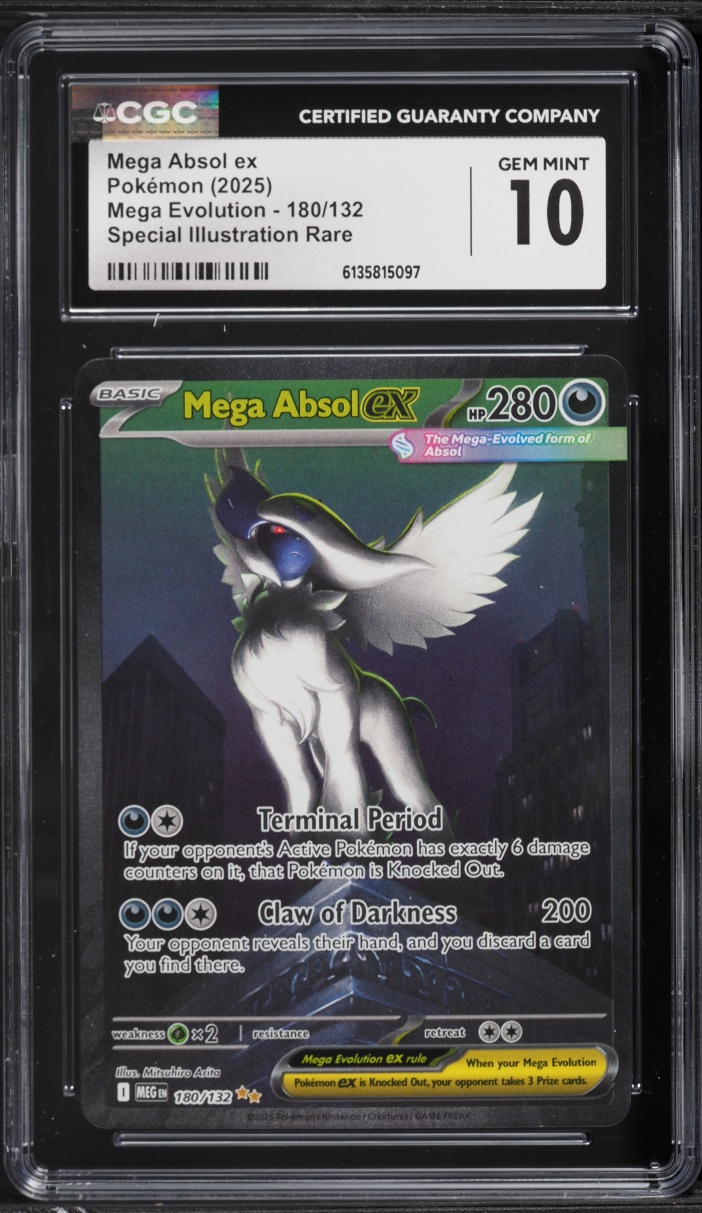 2025 Pokemon Mega Evolution SIR Mega Absol ex #180 CGC 10 GEM MINT