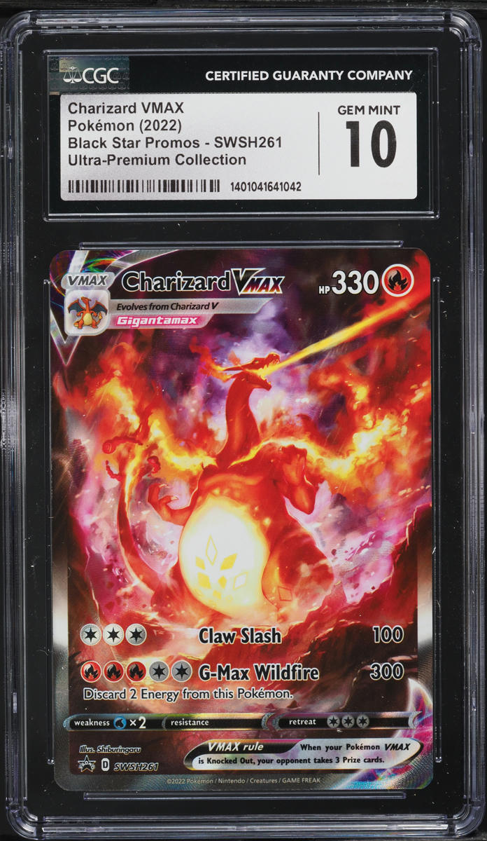 2022 Pokemon SWSH Black Star Promo Ultra Premium Charizard VMAX #SWSH261 CGC 10