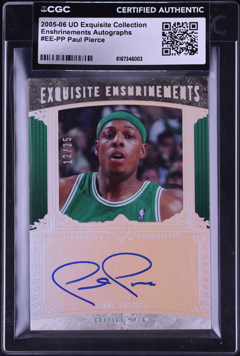 2005 Exquisite Collection Enshrinements Paul Pierce AUTO /25 #EE-PP CGC AUTH