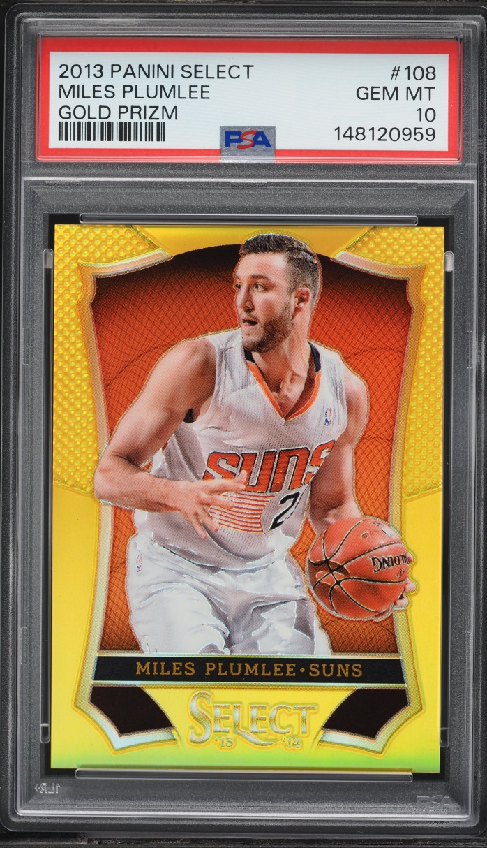 2013 Select Gold Prizm Miles Plumlee /10 #108 PSA 10 GEM MINT