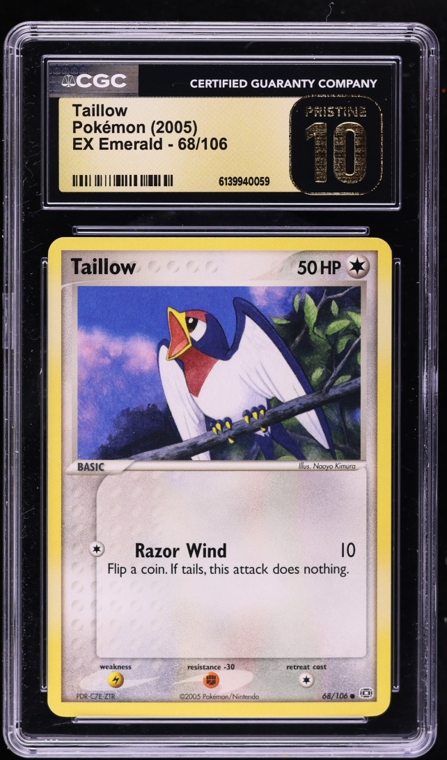 2005 Pokemon Ex Emerald Taillow #68 CGC 10 PRISTINE