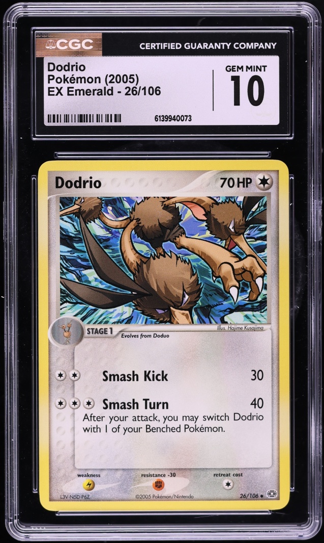 2005 Pokemon Ex Emerald Dodrio #26 CGC 10 GEM MINT