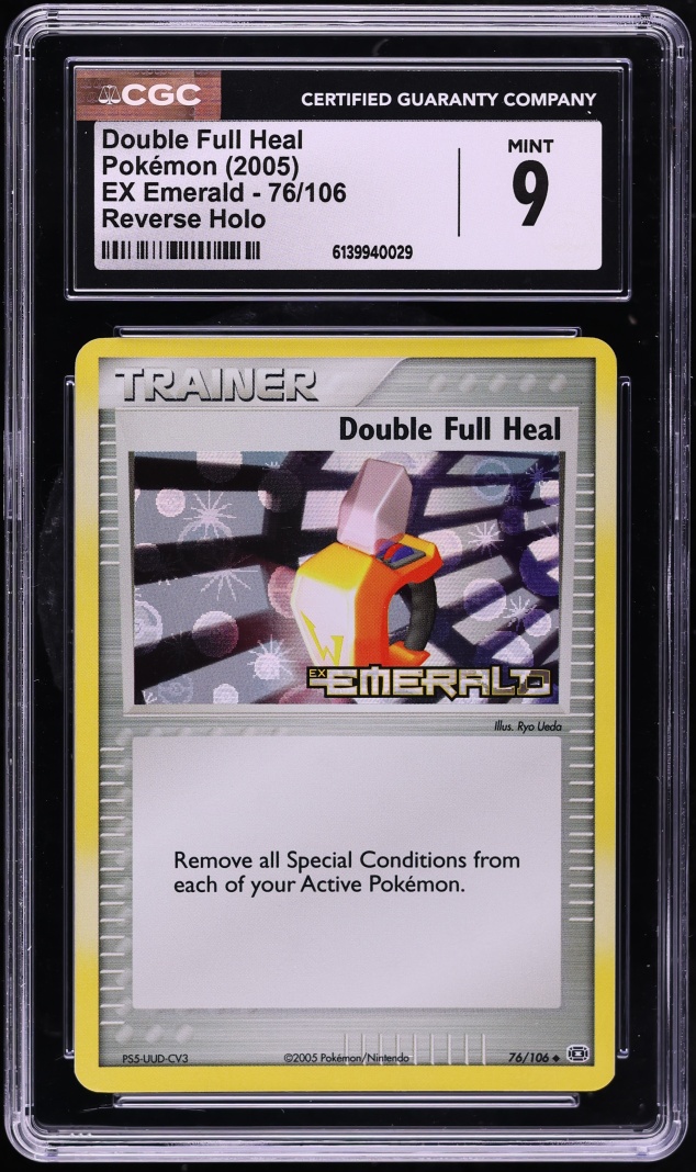 2005 Pokemon EX Emerald Reverse Holo Double Full Heal #76 CGC 9 MINT