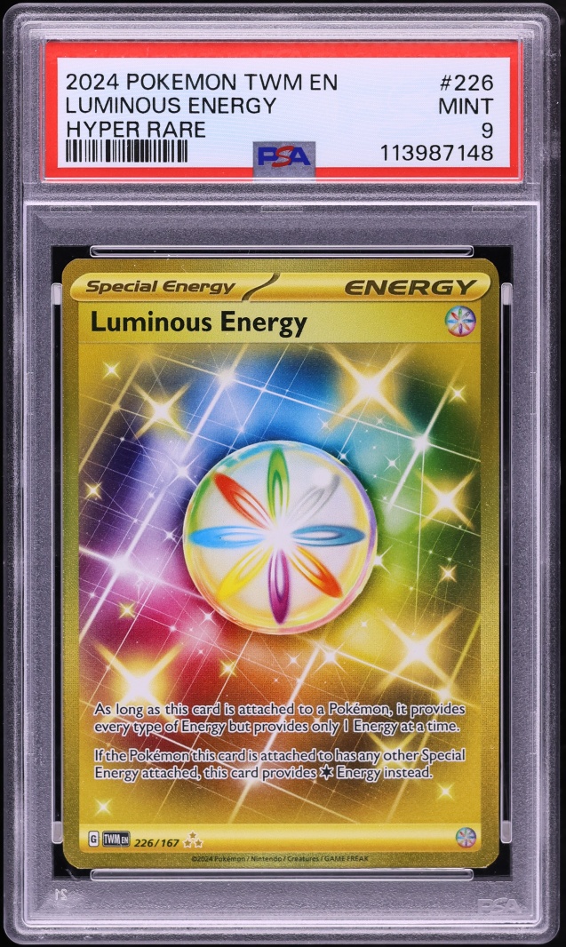 2024 Pokemon Scarlet & Violet Twilight Masquerade Gold Rare Luminous Energy #226 PSA 9 MINT