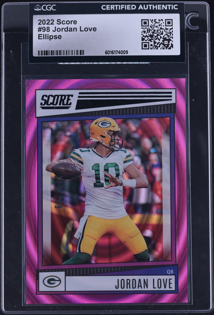 2022 Score Football Ellipse Jordan Love /299 #98 CGC AUTH