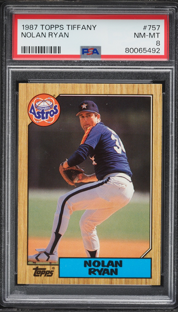 1987 Topps Tiffany Nolan Ryan #757 PSA 8 NM-MT