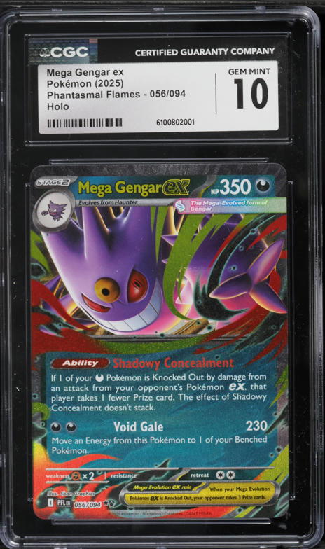 2025 Pokemon Japanese Mega ex Starter Set Mega Gengar ex #3 CGC 10