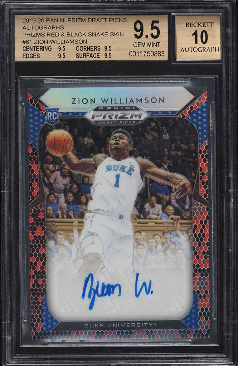 2019 Panini Prizm Zion Williamson ROOKIE #248 PSA 10 GEM MINT on