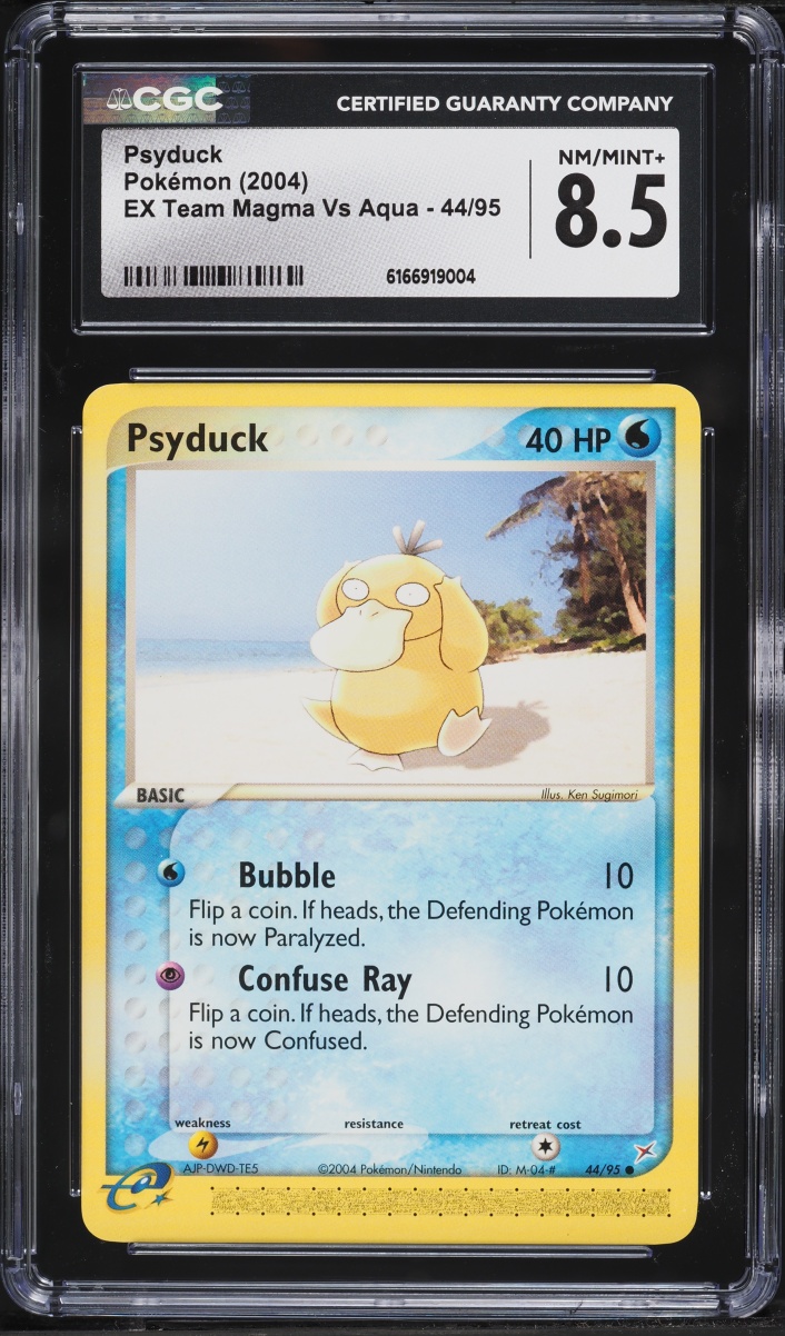 2004 Pokemon EX Team Magma Vs Aqua Psyduck #44 CGC 8.5 NM-MT+