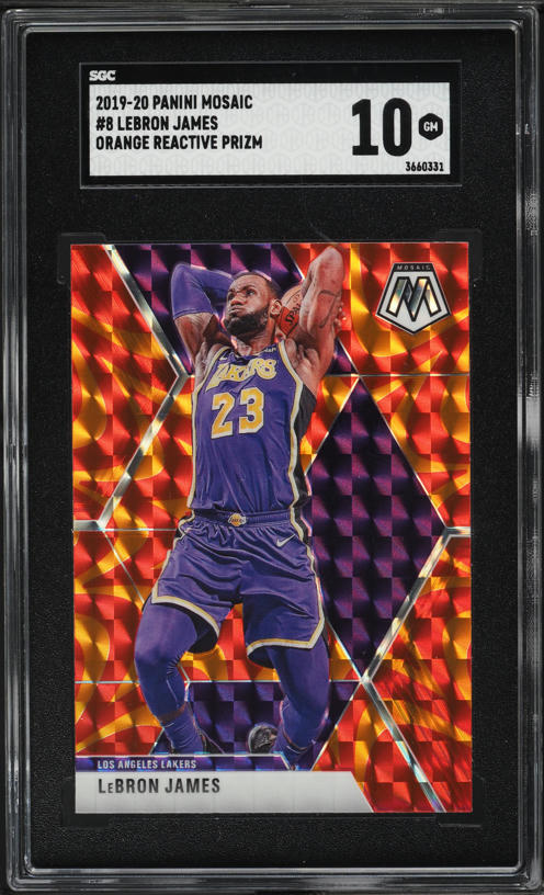 2019 Panini Prizm Sensational Orange Ice LeBron James GAME