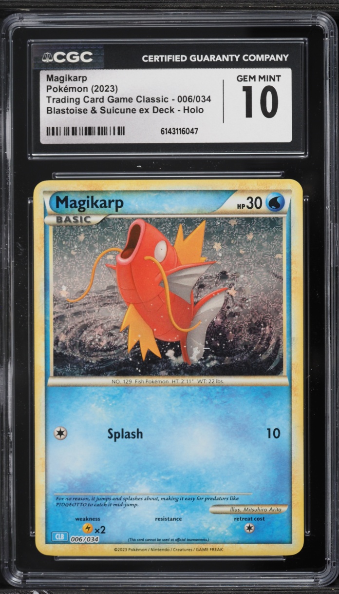 2023 Pokemon TCG Classic Collection Holo Magikarp #6 CGC 10 GEM MINT