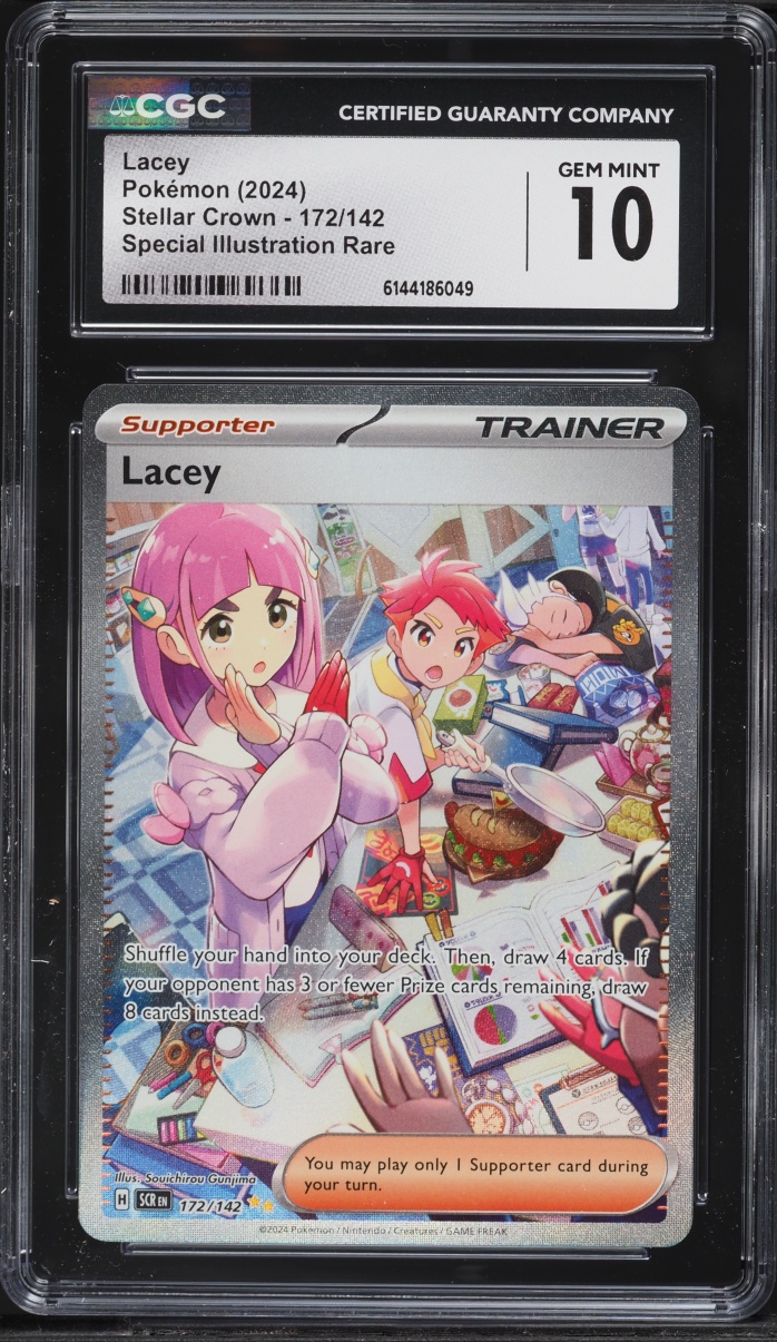 2024 Pokemon Scarlet & Violet Stellar Crown SIR Lacey #172 CGC 10 GEM MINT