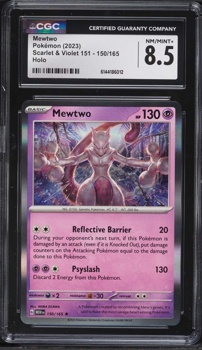 2023 Pokemon Scarlet & Violet 151 Holo Mewtwo #150 CGC 8.5 NM-MT+