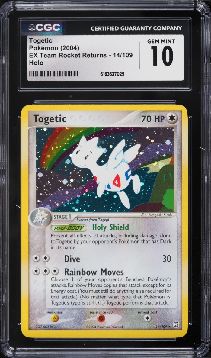 2004 Pokemon EX Team Rocket Returns Holo Togetic #14 CGC 10 GEM MINT