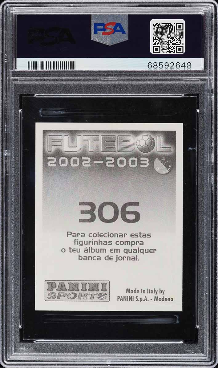 2002 Panini Futebol Portugal Stickers Cristiano Ronaldo ROOKIE #306 PSA 4 VGEX
