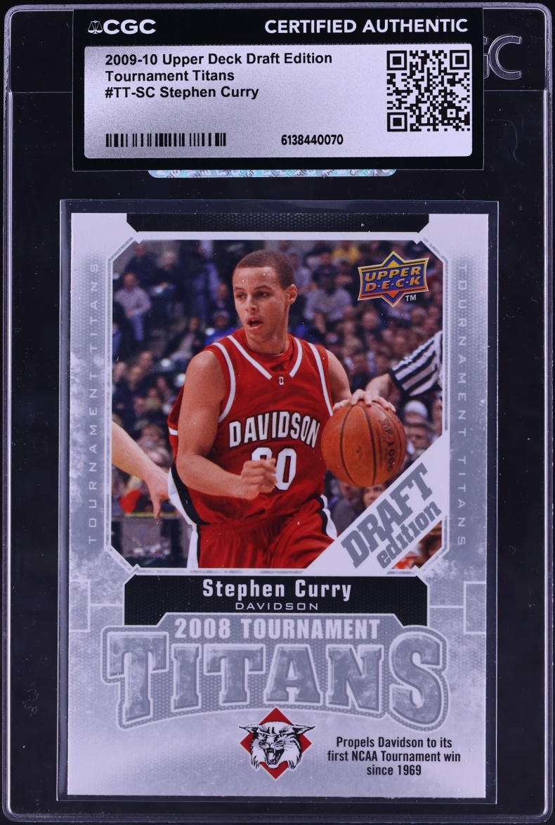 2009 Upper Deck Draft Edition Tournament Titans Stephen Curry ROOKIE #TT-SC CGC AUTH
