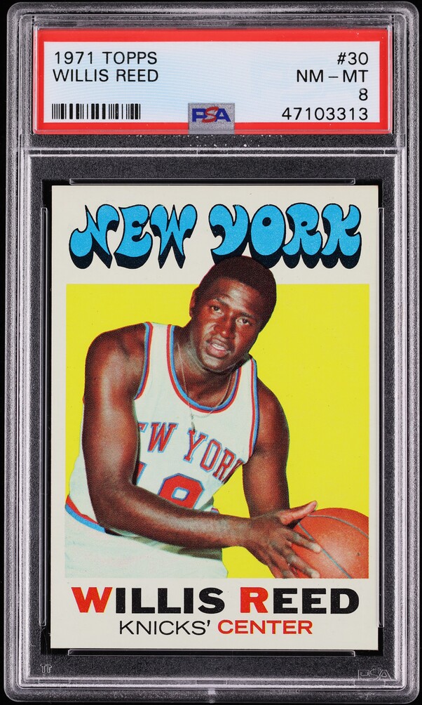 1971 Topps Basketball Willis Reed #30 PSA 8 NM-MT on Fanatics Collect