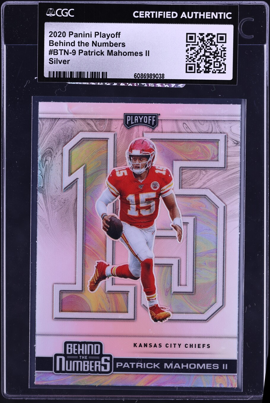 2020 Panini Playoff Behind The Numbers Silver Patrick Mahomes II #BTN-9 CGC AUTH