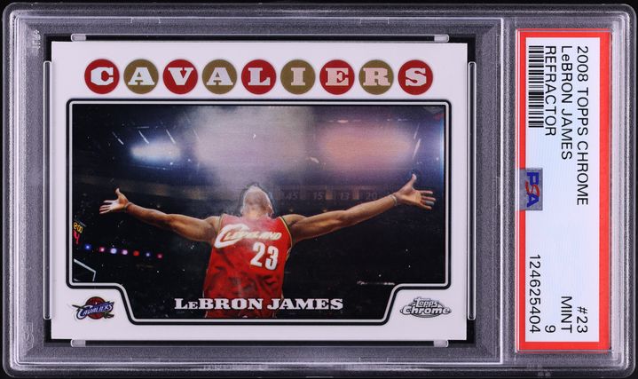 2005 Topps Chrome Black Refractor LeBron James /399 #102 PSA 9