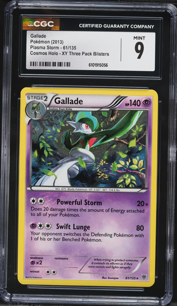 2013 Pokemon Black & White Plasma Storm Cosmos Holo Gallade #61 CGC 9 MINT