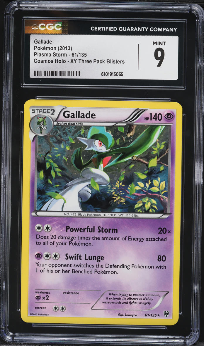 2013 Pokemon Black & White Plasma Storm Cosmos Holo Gallade #61 CGC 9 MINT