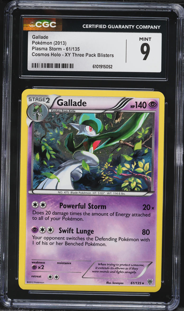 2013 Pokemon Black & White Plasma Storm Cosmos Holo Gallade #61 CGC 9 MINT
