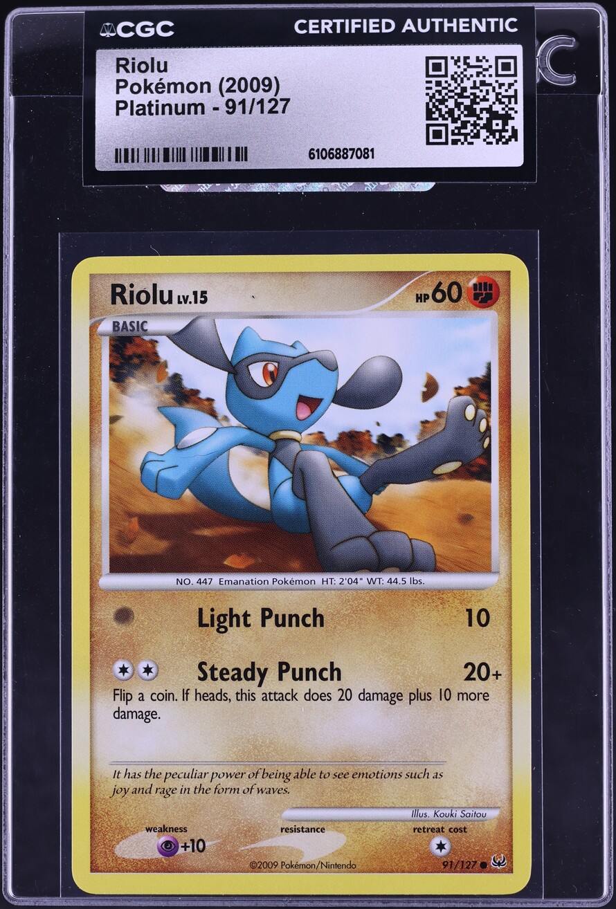 2009 Pokemon Platinum Riolu #91 CGC AUTH