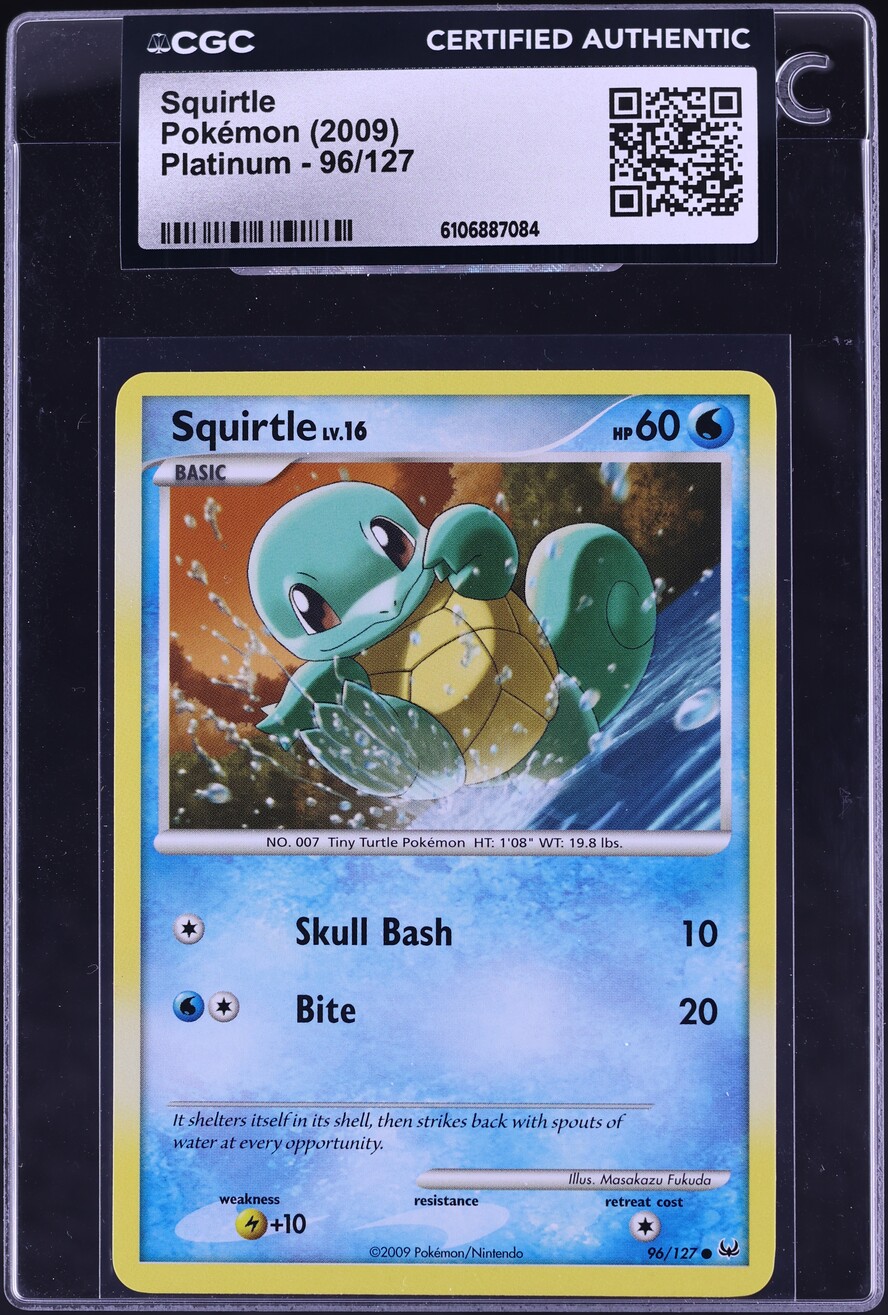 2009 Pokemon Platinum Squirtle #96 CGC AUTH