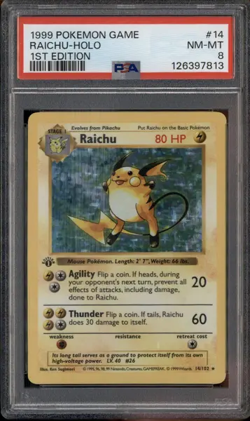 Raichu 14 Fossil ライチュウ 1st Edition Holo Raichu 14 Fossil