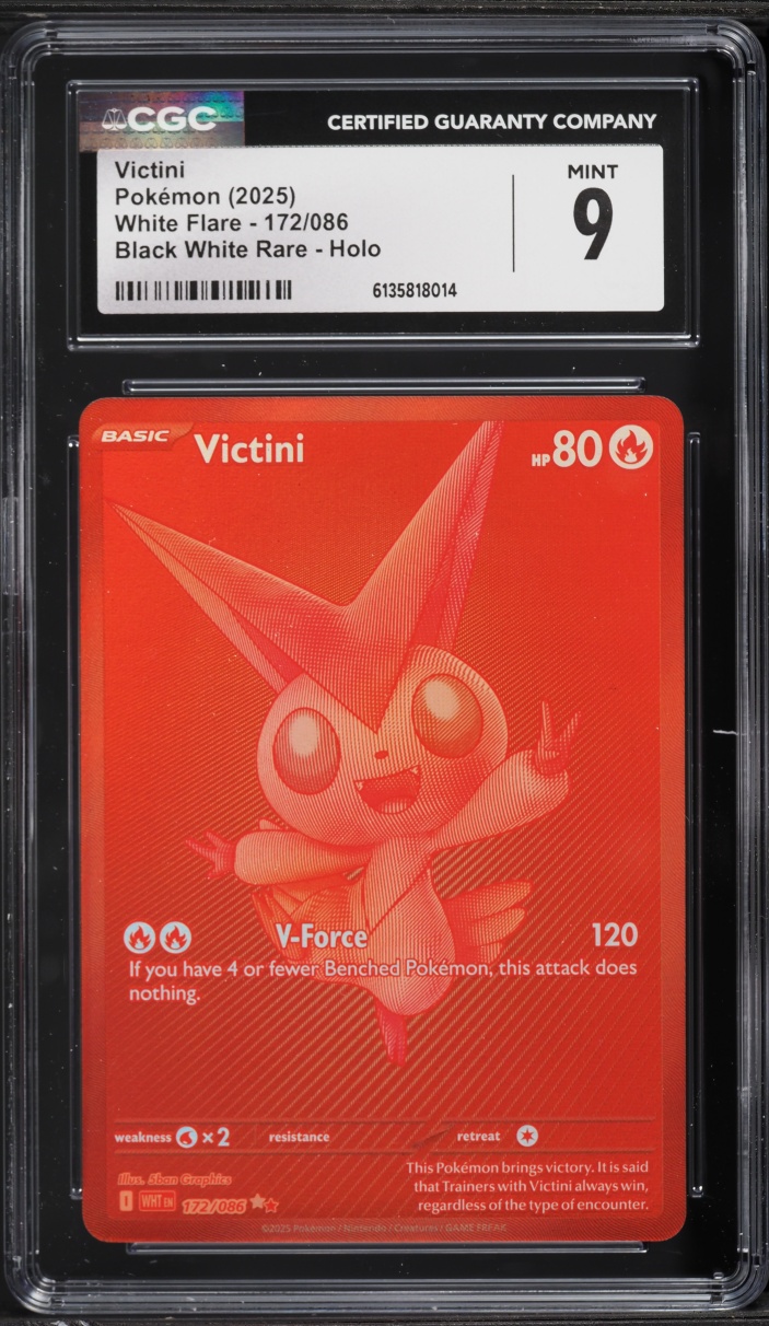 2025 Pokemon Scarlet & Violet White Flare BWR Victini #172 CGC 9 MINT