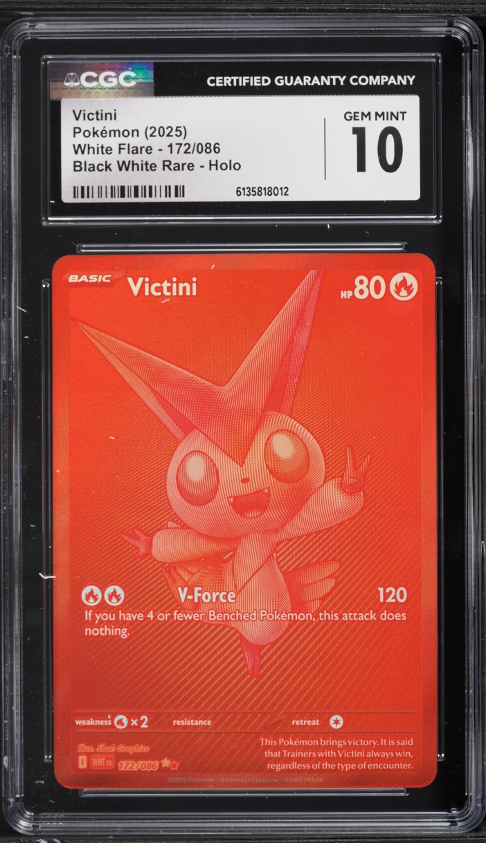 2025 Pokemon Scarlet & Violet White Flare BWR Victini #172 CGC 10 GEM MINT