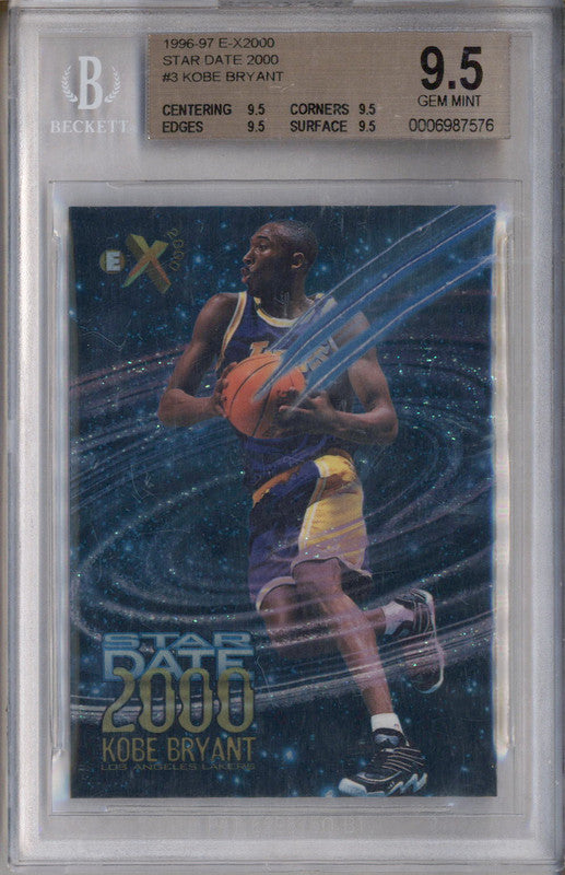1996-97 Skybox E-X2000 Star Date 2000 #3 Kobe Bryant RC