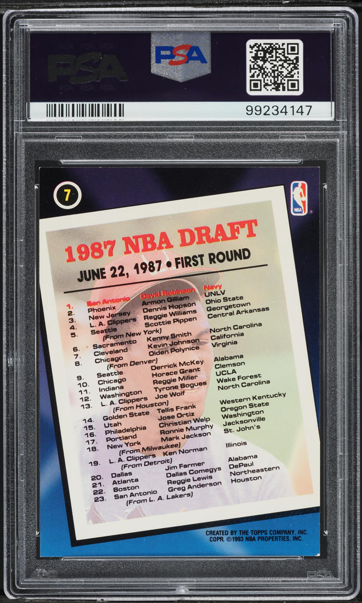 1992 Topps Archives David Robinson #7 PSA 8 NM-MT