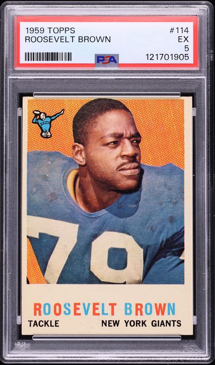 1959 Topps Football Roosevelt Brown #114 PSA 5 EX