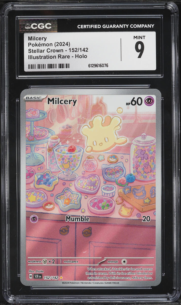 2024 Pokemon Scarlet & Violet Stellar Crown IR Milcery #152 CGC 9 MINT