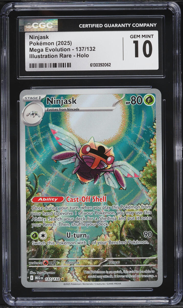 2025 Pokemon Mega Evolution IR Ninjask #137 CGC 10 GEM MINT
